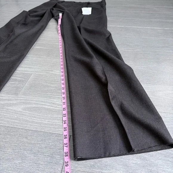 NWT Ferragamo Men’s Pleated Wool Trousers Toni Ganache Brown 52 IT US 36 Pants
